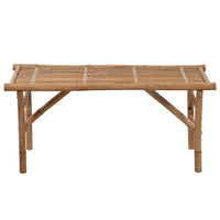 Panca da Giardino Pieghevole con Cuscino 118 cm in BambÃ¹cod mxl 96509