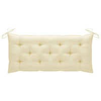 Panca da Giardino Pieghevole con Cuscino 118 cm in Bambù 3063866