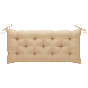 Panca da Giardino Pieghevole con Cuscino 118 cm in Bambù 3063867