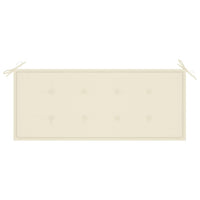 Panca da Giardino con Cuscino 120 cm in Bambù 3063878