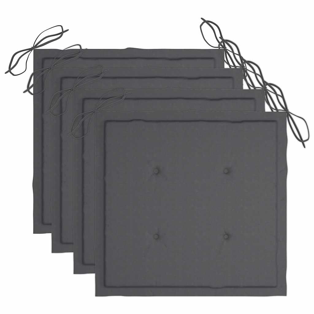 Set da Pranzo da Giardino 5 pz Pieghevole con Cuscini in Bambù 3063960