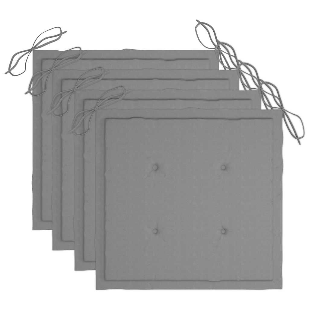 Set da Pranzo da Giardino 5 pz Pieghevole con Cuscini in Bambù 3063961