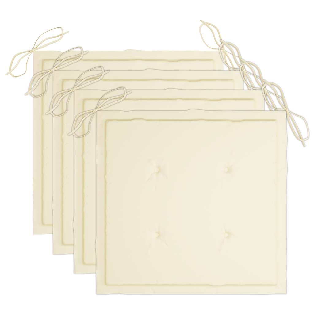 Set da Pranzo da Giardino 5 pz Pieghevole con Cuscini in Bambù 3063962