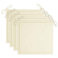 Set da Pranzo da Giardino 5 pz Pieghevole con Cuscini in Bambù 3063962