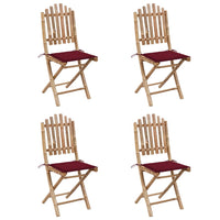 Set da pranzo da esterno pieghevole 5 pezzi con cuscini in bambù 02_0014702