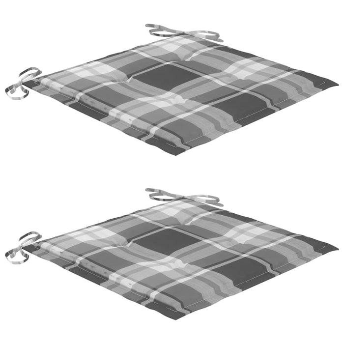 Sedie da Giardino Pieghevoli 2 pz con Cuscini in Bambù 3064001