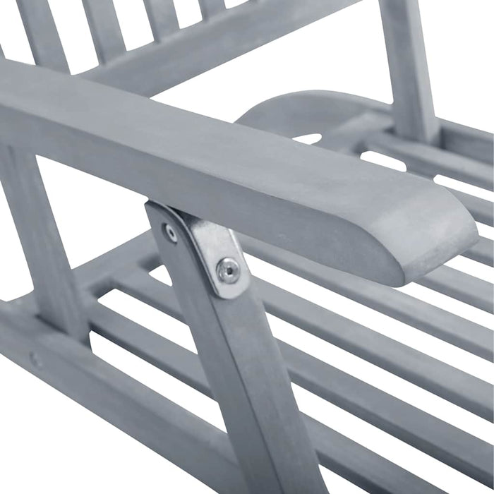 Sdraio da Esterni con Poggiapiedi e Cuscino Massello d'Acacia 3064032