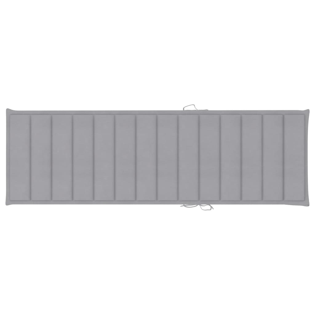 Lettino Prendisole con Cuscino in Legno Massello di Acacia cod mxl 67159