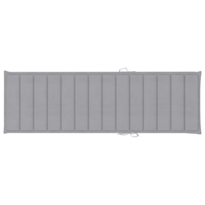 Lettino Prendisole con Cuscino in Legno Massello di Acacia cod mxl 67159