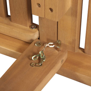 Lettino Prendisole Pieghevole con Cuscino in Massello di Acacia cod mxl 75991