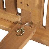 Lettino Prendisole Pieghevole con Cuscino in Massello di Acacia cod mxl 67166