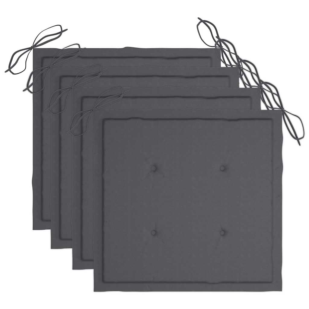 Sedie da Pranzo da Esterni con Cuscini 3 pz Massello di Acacia 3064347