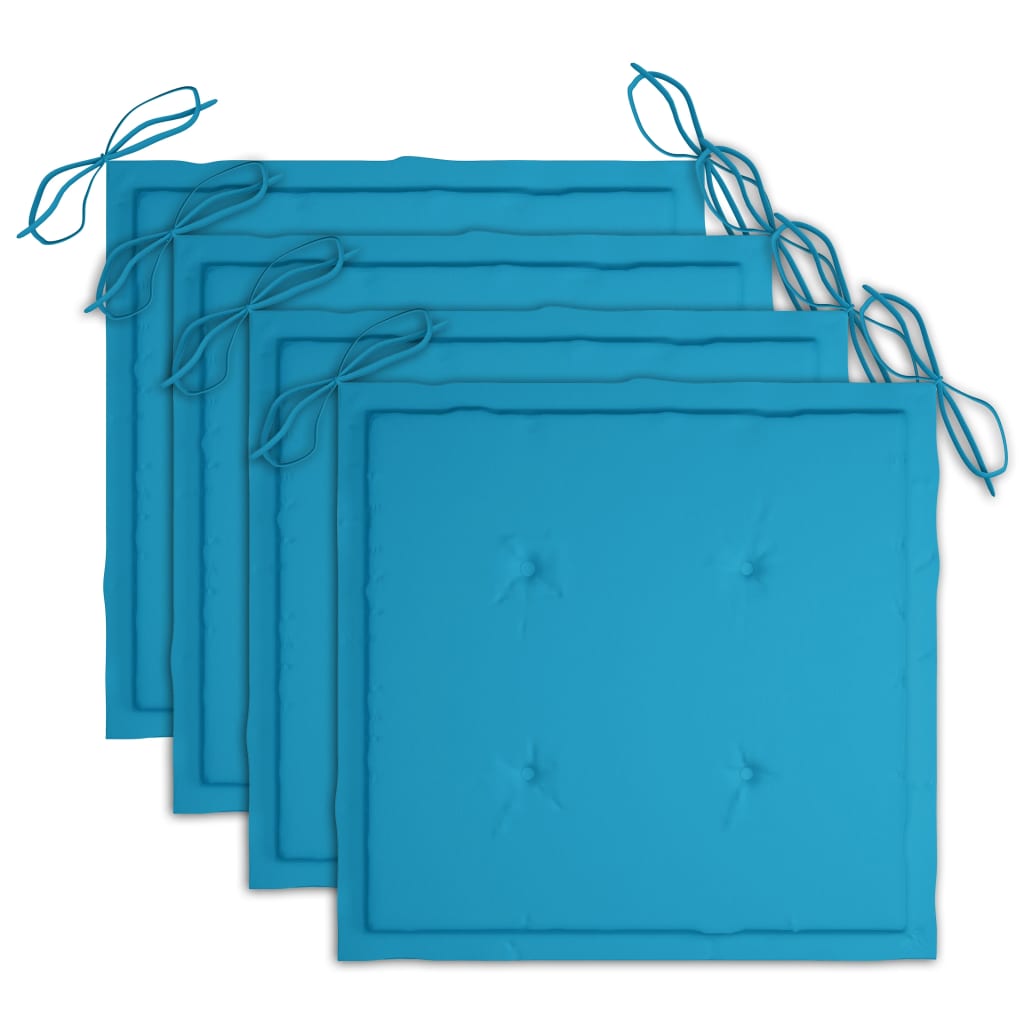 Sedie da Pranzo da Esterni con Cuscini 3 pz Massello di Acacia 3064351