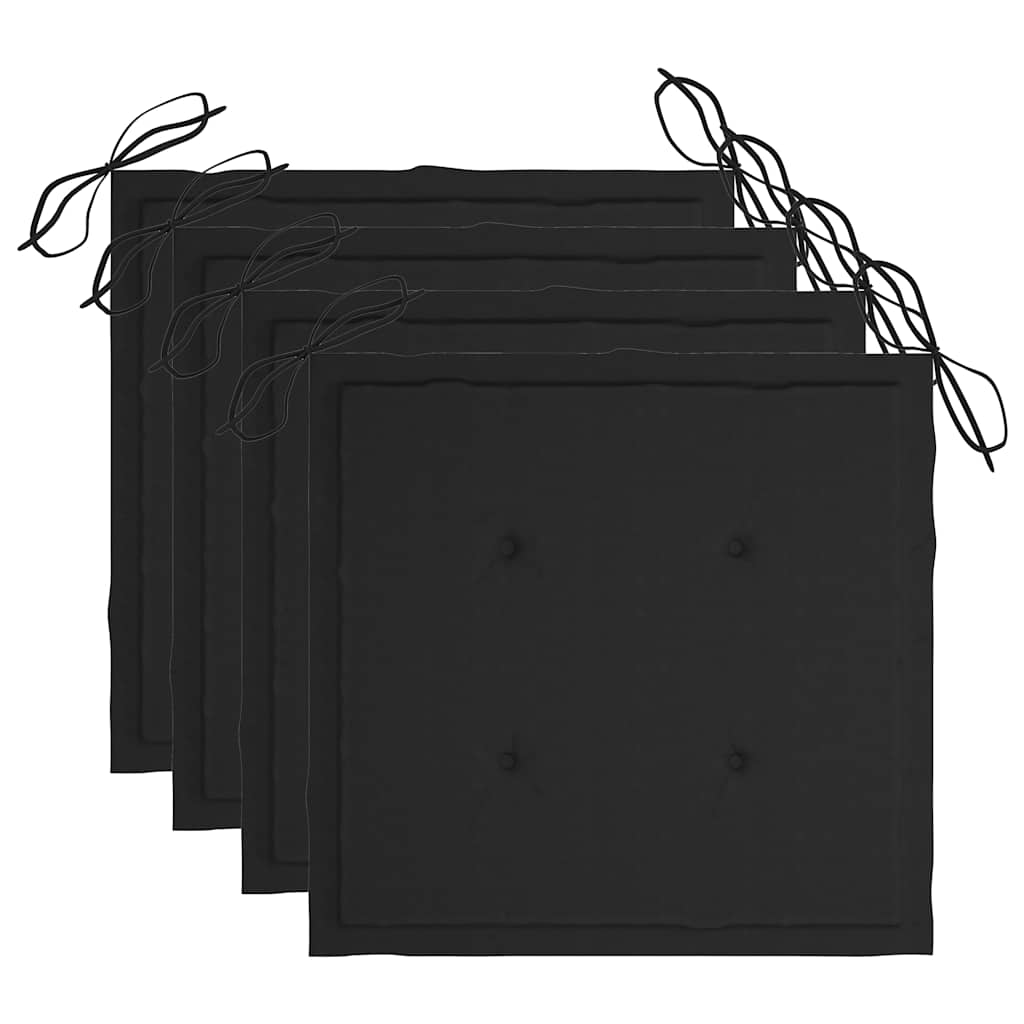 Sedie da Pranzo da Esterni con Cuscini 3 pz Massello di Acacia 3064354