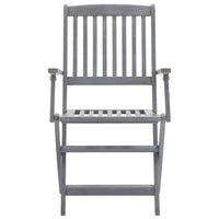 Sedie da Giardino Pieghevoli 2pz con Cuscini in Massello Acacia 3064492