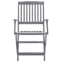 vidaXL Sedie da Giardino Pieghevoli 4pz con Cuscini in Massello Acacia