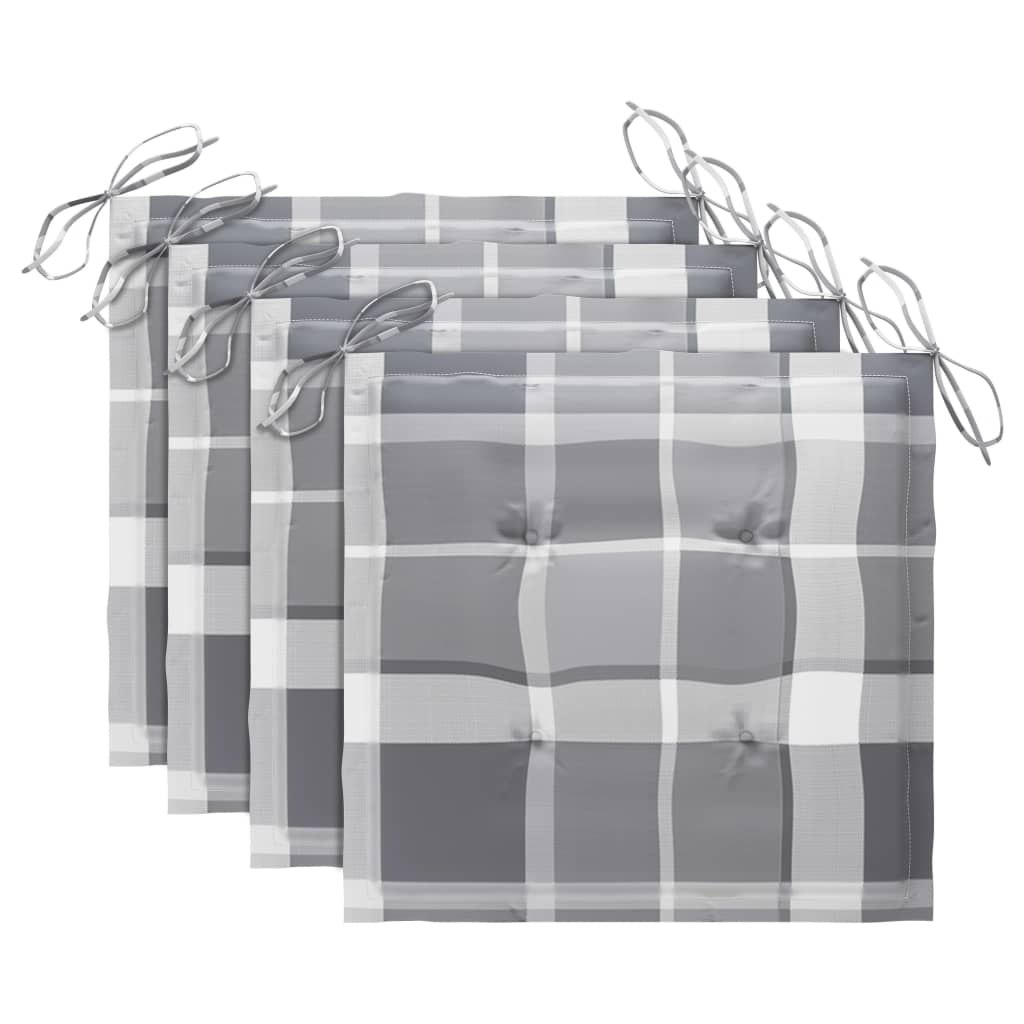 Sedie da Giardino Pieghevoli 4pz con Cuscini in Massello Acacia 3064523