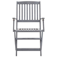 Sedie da Giardino Pieghevoli 4pz con Cuscini in Massello Acacia 3064532