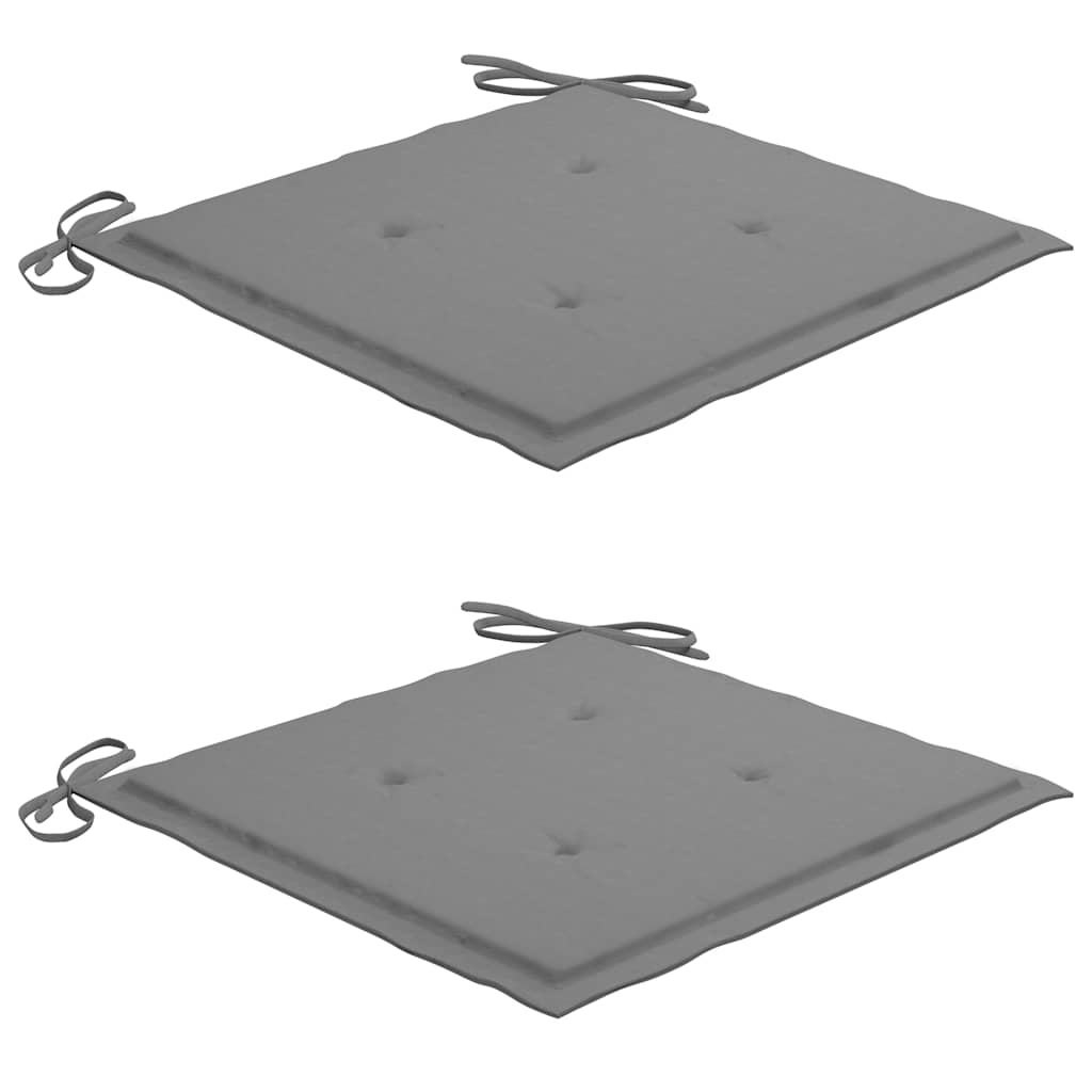 Sedie da Giardino Pieghevoli 2 pz con Cuscini Massello Acacia 3064591