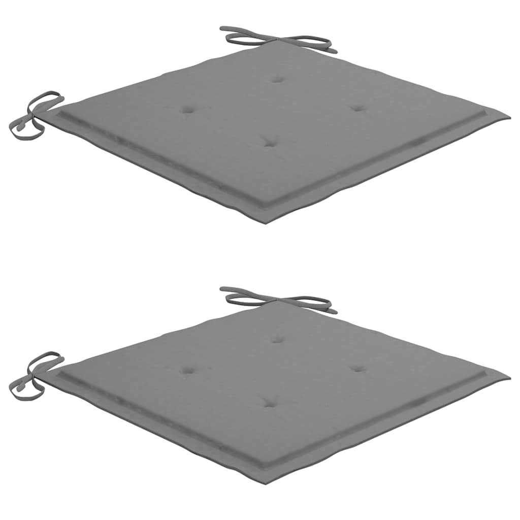 Sedie da Giardino Pieghevoli 2 pz con Cuscini Massello Acacia cod mxl 47538