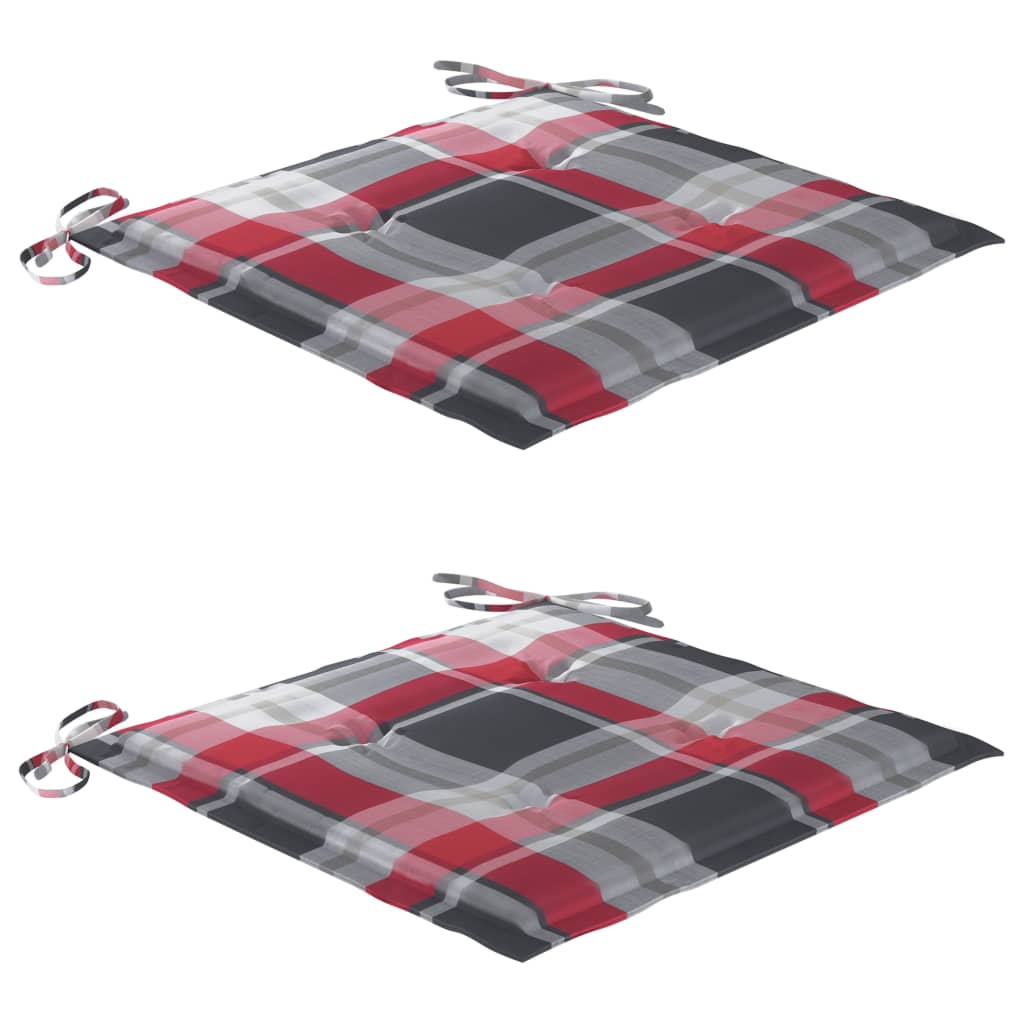 Sedie da Giardino Pieghevoli 2 pz con Cuscini Massello Acacia