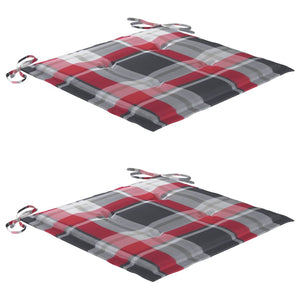 Sedie da Giardino Pieghevoli 2 pz con Cuscini Massello Acacia