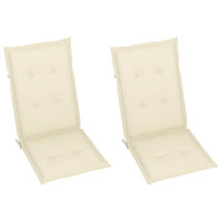 Sedie da Giardino Reclinabili 2pz con Cuscini Massello Acacia 3064700