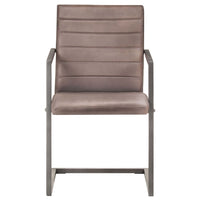 Sedie da Pranzo a Sbalzo 6 pz Marroni in Vera Pelle 3059806