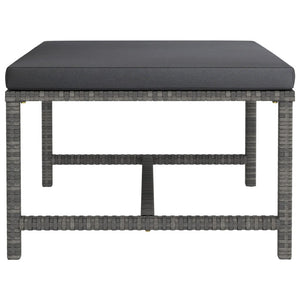 Set Divani da Giardino 9 pz con Cuscini in Polyrattan Grigio 3059773