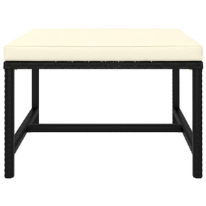 Set Divani da Giardino 5 pz con Cuscini in Polyrattan Nero 3059780