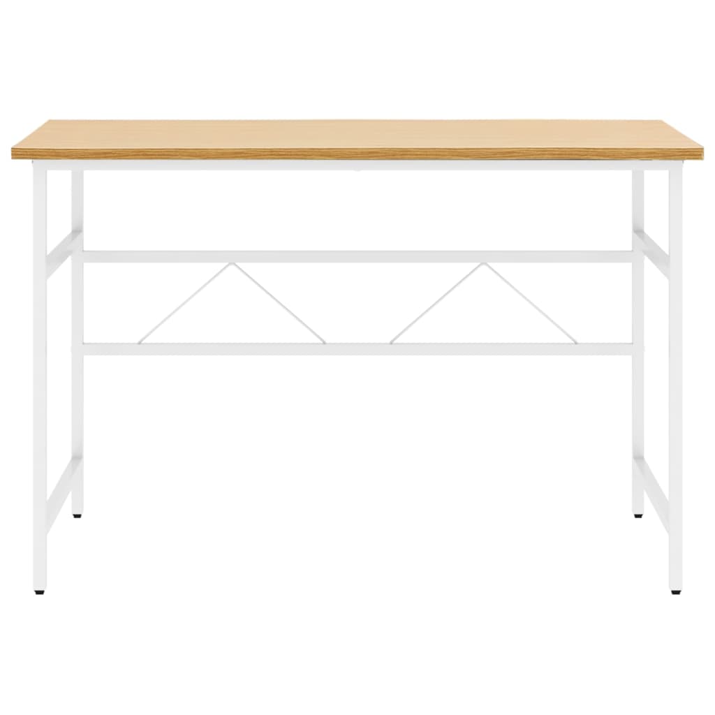 Scrivania Computer Bianca Rovere Chiaro 105x55x72cm MDF Metallo 20540