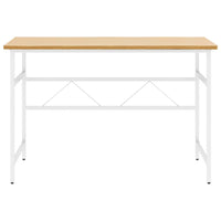 Scrivania Computer Bianca Rovere Chiaro 105x55x72cm MDF Metallo 20540