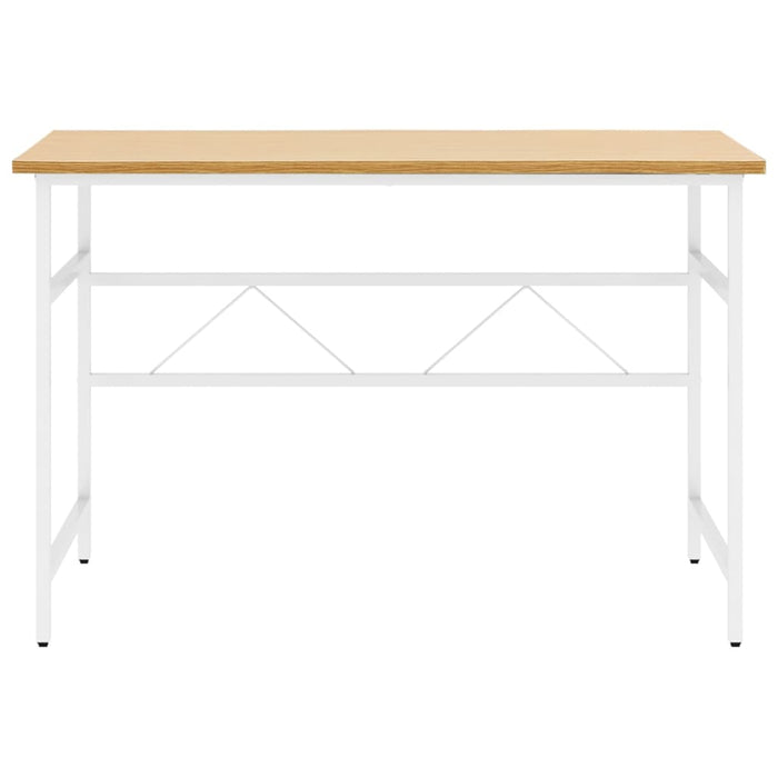 Scrivania Computer Bianca Rovere Chiaro 105x55x72cm MDF Metallo 20540