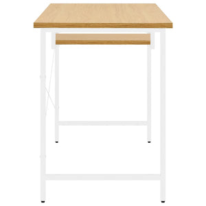 Scrivania Computer Bianca Rovere Chiaro 105x55x72cm MDF Metallo 20544
