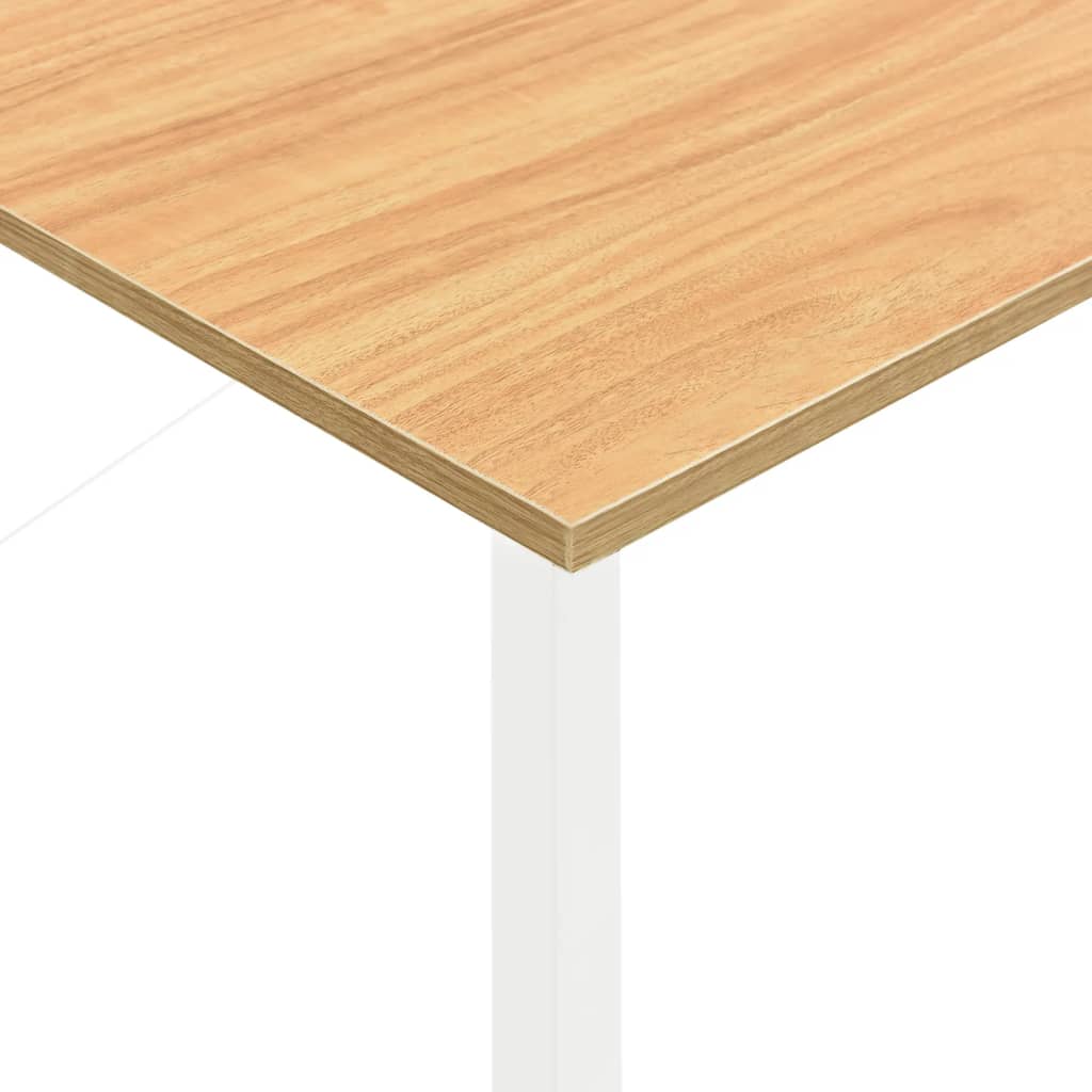 Scrivania Computer Bianca Rovere Chiaro 105x55x72cm MDF Metallo 20544
