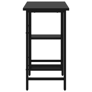 Scrivania tavolo postazione di lavoro mobile per computer studio per computer 80 x 40 x 72 cm MDF e metallo nero 02_0023748