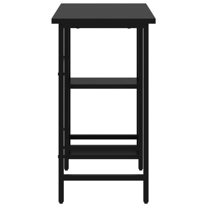 Scrivania tavolo postazione di lavoro mobile per computer studio per computer 80 x 40 x 72 cm MDF e metallo nero 02_0023748