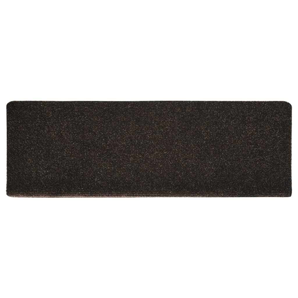 Tappetini per Scale Tessuto Agugliato 15 pz 65x21x4 cm 326187