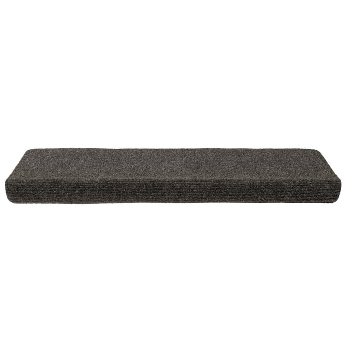 Tappetini per Scale Tessuto Agugliato 15 pz 65x21x4cm Antracite