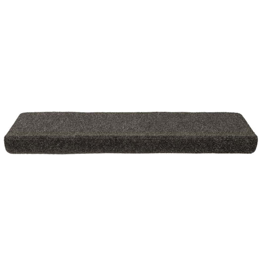 Tappetini per Scale Tessuto Agugliato 15 pz 65x21x4cm Antracite 326189