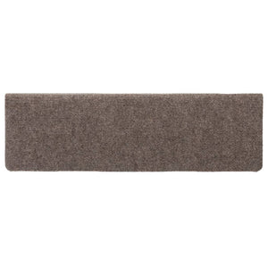 Tappetini per Scale Tessuto Agugliato 15 pz 65x21x4 cm Crema 326190