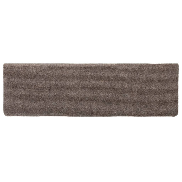 Tappetini per Scale Tessuto Agugliato 15 pz 65x21x4 cm Crema 326190