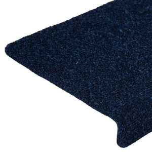 Tappetini per Scale Tessuto Agugliato 15 pz 65x25 cm Blu cod mxl 65174
