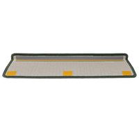 Tappetini per scale 15 pz 65x21x4 cm Verde scuro con bordo rettangolare 326193