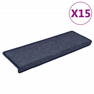 Tappetini per Scale 15 pz 65x25 cm Grigi e Blu cod mxl 73135