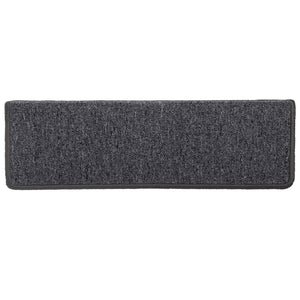 Tappetini per Scale in Moquette 15 pz 65x25 cm Grigi e Neri cod mxl 74923