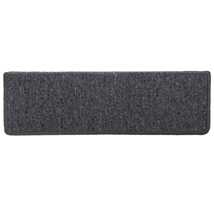 Tappetini per Scale in Moquette 15 pz 65x25 cm Grigi e Neri cod mxl 74923