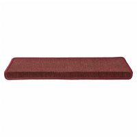 Tappetini per scale 15 pz 65x21x4 cm Bordeaux bordo rettangolare 326199