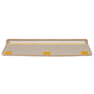Tappetini per scale 15 pz 65x21x4 cm Oro Bordo rettangolare 326202