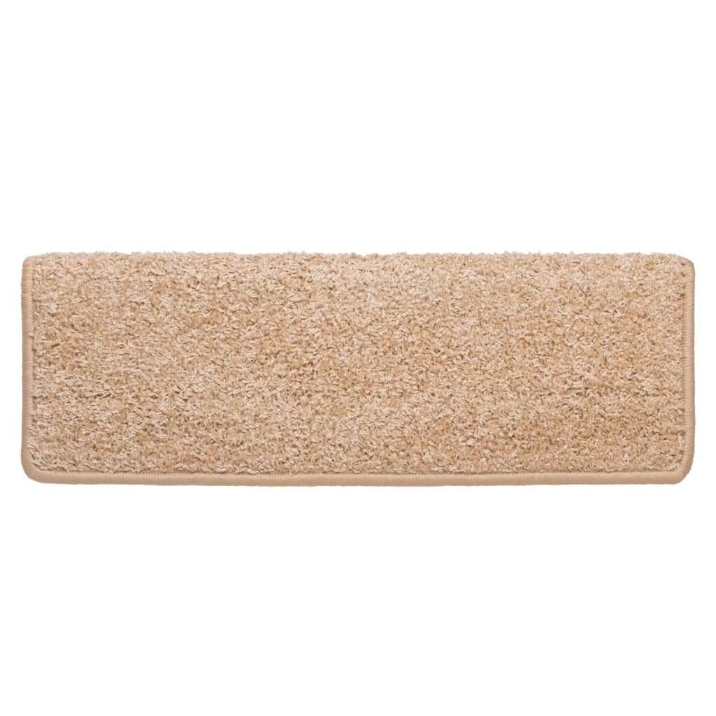 Tappetini per scale 15 pz 65x21x4 cm Oro Bordo rettangolare 326202